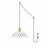 scandinavian white ceramic openwork pendant light