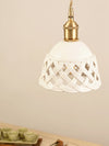 scandinavian white ceramic openwork pendant light