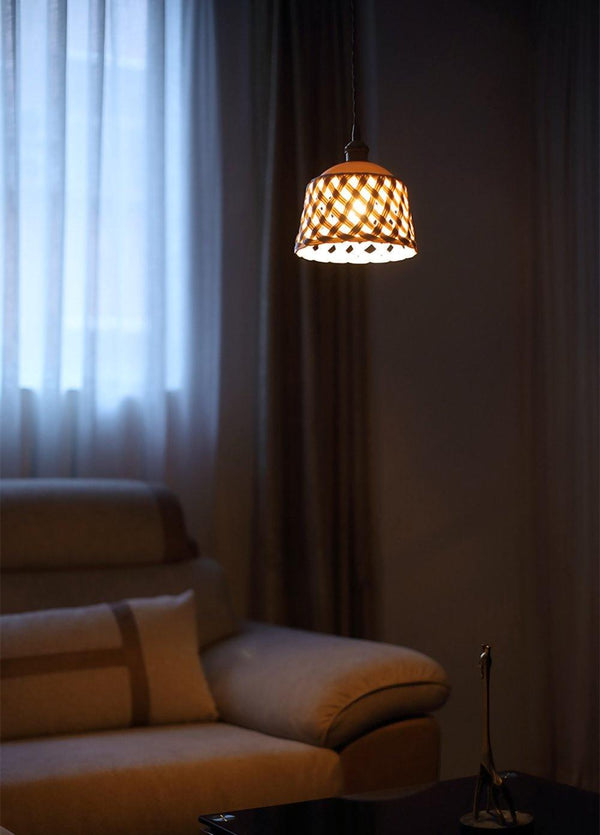scandinavian white ceramic openwork pendant light