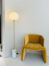 scandinavian white glass marble floor lamp