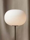 scandinavian white glass marble floor lamp