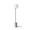scandinavian white glass marble floor lamp