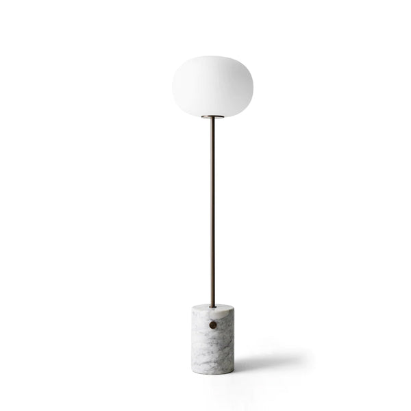 scandinavian white glass marble floor lamp