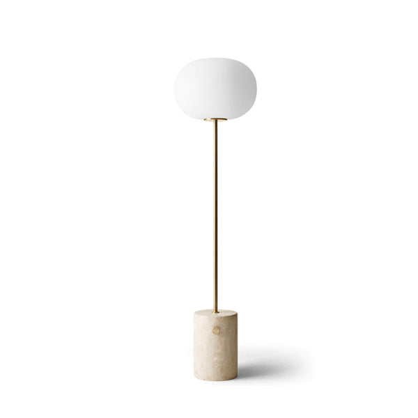 scandinavian white glass marble floor lamp