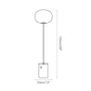 scandinavian white glass marble floor lamp