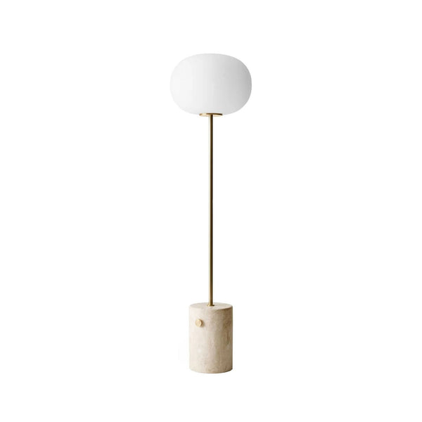 scandinavian white glass marble floor lamp