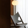 scandinavian white glass marble floor lamp