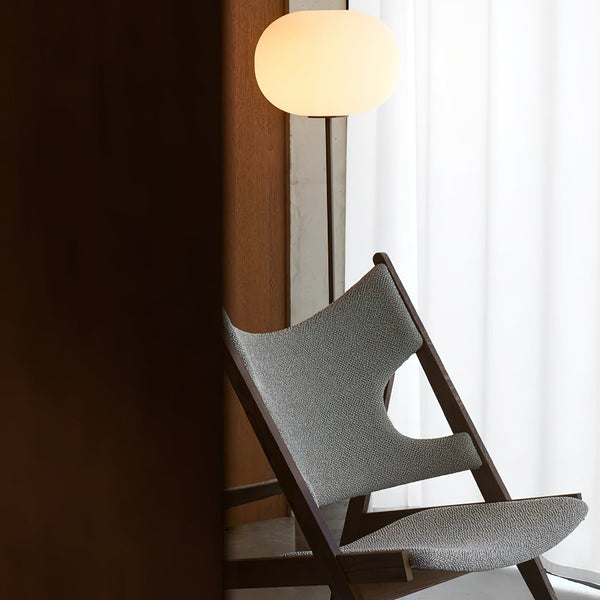 scandinavian white glass marble floor lamp