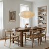 scandinavian white washi paper oval pendant light