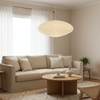 scandinavian white washi paper oval pendant light