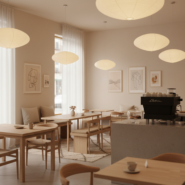 scandinavian white washi paper oval pendant light