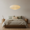 scandinavian white washi paper oval pendant light