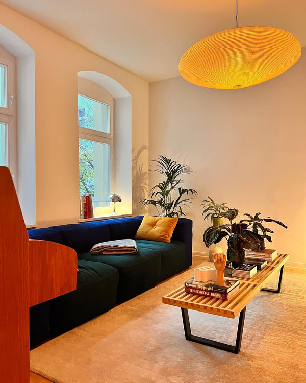 scandinavian white washi paper oval pendant light