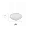 scandinavian white washi paper oval pendant light