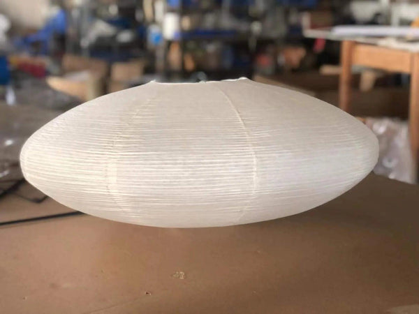 scandinavian white washi paper oval pendant light