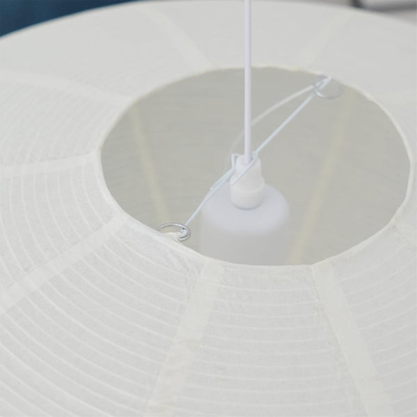 scandinavian white washi paper oval pendant light