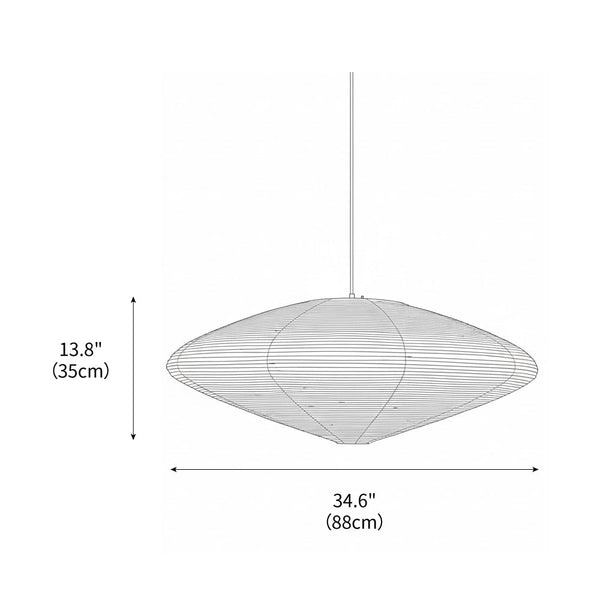 scandinavian white washi paper oval pendant light