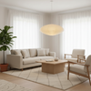scandinavian white washi paper oval pendant light