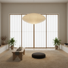 scandinavian white washi paper oval pendant light