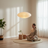 scandinavian white washi paper oval pendant light