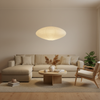 scandinavian white washi paper oval pendant light