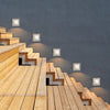 Square 90 260V In Wall Recessed 4W Led Step Lights For Outdoor Stairs Deck And Patio