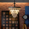 traditional ancient silver crystal inverted pyramid chandelier