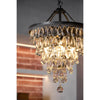 traditional ancient silver crystal inverted pyramid chandelier