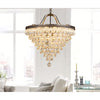 traditional ancient silver crystal inverted pyramid chandelier
