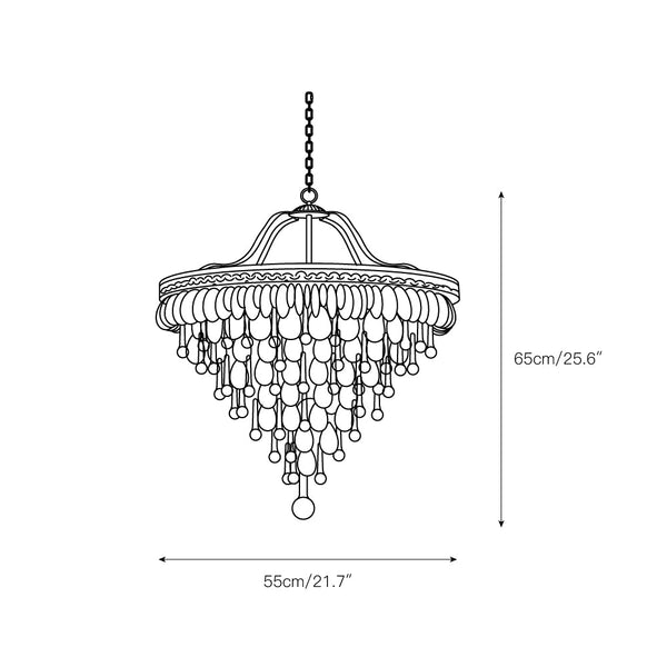 traditional ancient silver crystal inverted pyramid chandelier