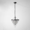 traditional ancient silver crystal inverted pyramid chandelier