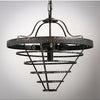 traditional ancient silver crystal inverted pyramid chandelier