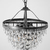 traditional ancient silver crystal inverted pyramid chandelier