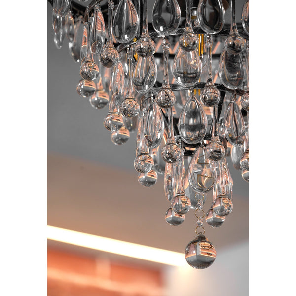 traditional ancient silver crystal inverted pyramid chandelier