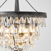 traditional ancient silver crystal inverted pyramid chandelier
