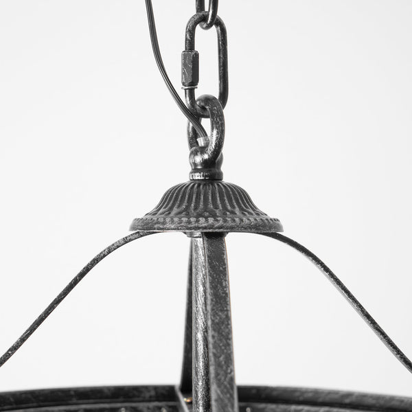 traditional ancient silver crystal inverted pyramid chandelier