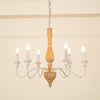 traditional antique white hand carved wood candle chandelier