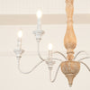 traditional antique white hand carved wood candle chandelier
