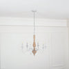 traditional antique white hand carved wood candle chandelier