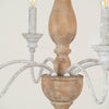traditional antique white hand carved wood candle chandelier