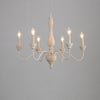 traditional antique white hand carved wood candle chandelier