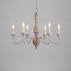 traditional antique white hand carved wood candle chandelier
