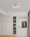 traditional brass white ceramic flower chandelier