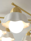 traditional brass white ceramic flower chandelier