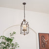 traditional brown iron wood birdcage chandelier
