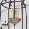 traditional brown iron wood birdcage chandelier