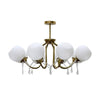 traditional copper glass crystal stamen chandelier