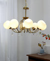traditional copper glass crystal stamen chandelier