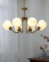 traditional copper glass crystal stamen chandelier