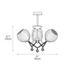 traditional copper glass crystal stamen chandelier